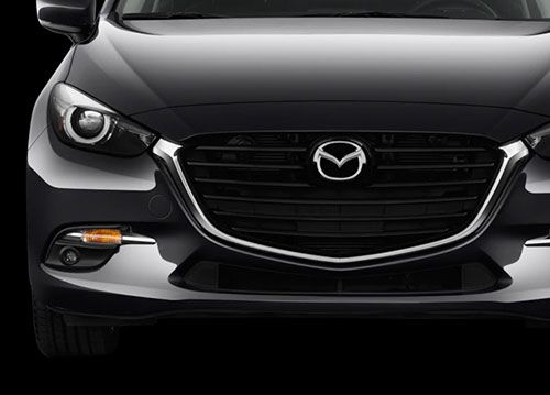 Blue Mazda Car with Mazda logo with blue gradient overlay